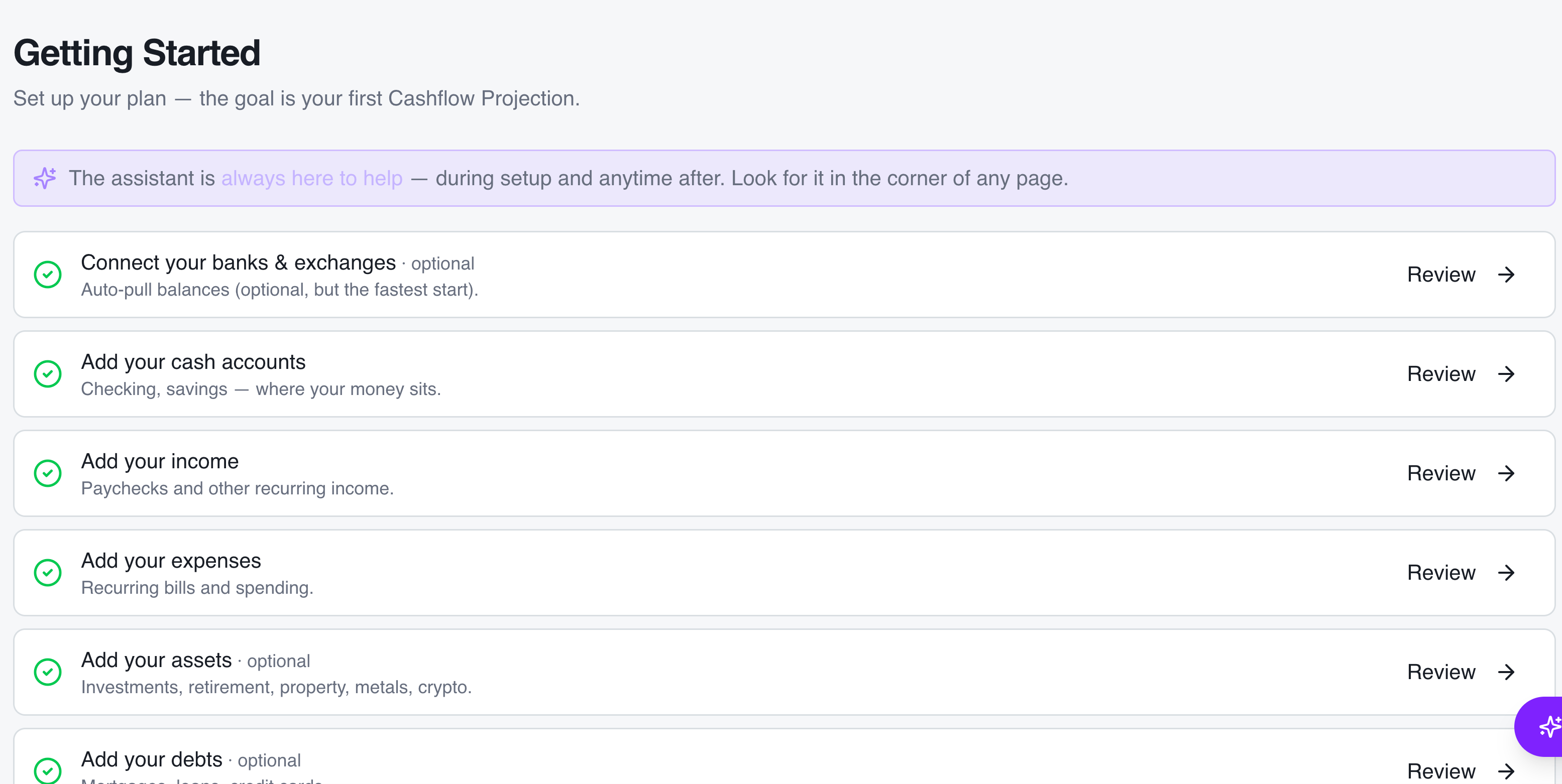 Guided onboarding